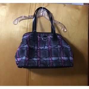 Vintage CoachTartan Plaid Tote GUC